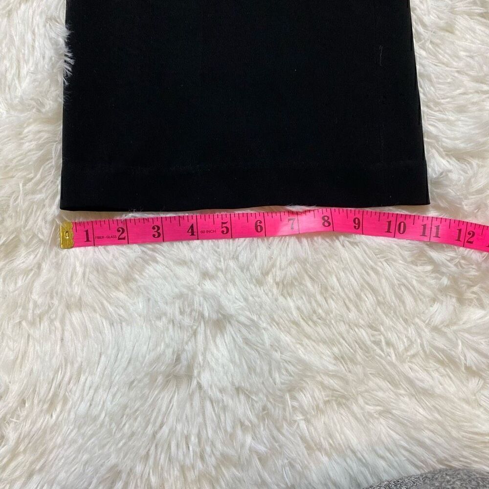 Louben Dress Pants Wide Leg Womens Size 12 Career Black Flowy Lightweight - Picture 7 of 9